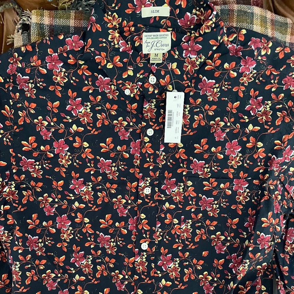 J Crew Floral Oxford M